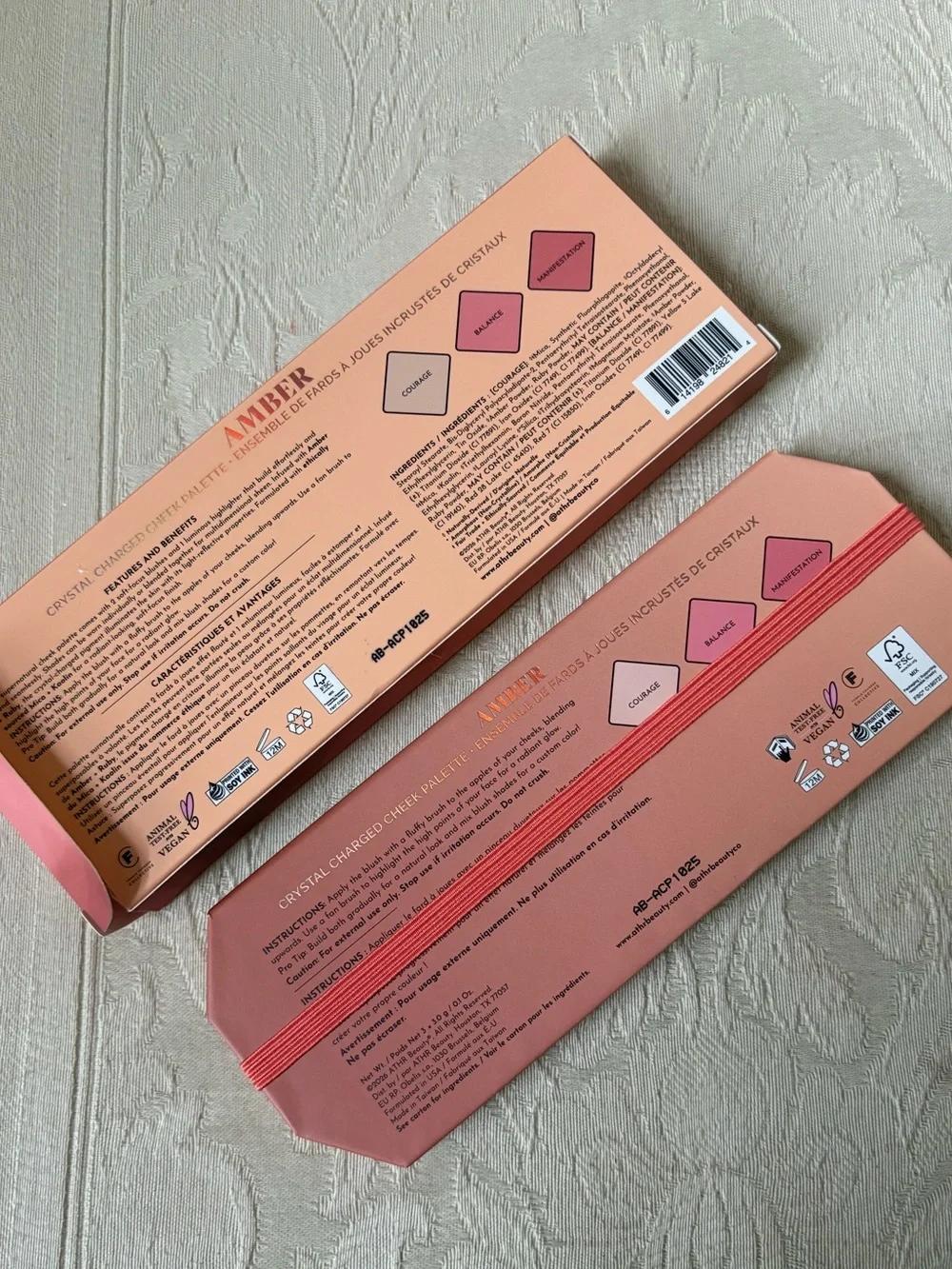 Athr Beauty Crystal Charged Cheek Blush Palette in Amber BNIB